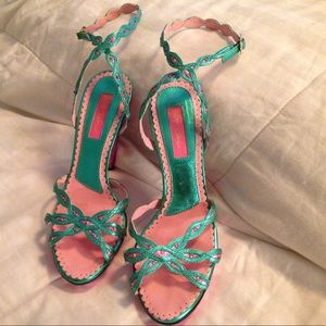 Teal and pink Betsy Johnson Heels